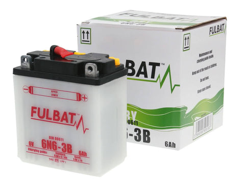 battery Fulbat 6V 6N6-3B DRY incl. acid pack FULBAT MOTOVEIKALS 21