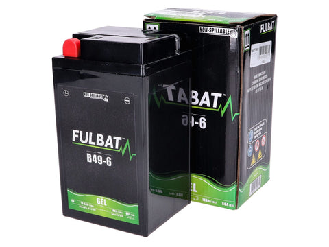 battery Fulbat B49-6 6V 10Ah GEL for BMW R25, R69, Vespa Sprint, Rally, SS, Super Sport, DKW, EMW, Simson AWO Touren / Sport FULBAT MOTOVEIKALS 21