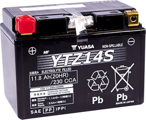 Battery Wet Sealed Ytz14S YUASA YUASA MOTOVEIKALS 21