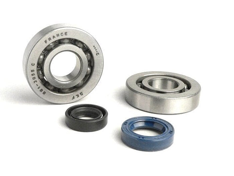 Bearing and oil seal set for crankshaft -BGM ORIGINAL- Peugeot 50cc (vertical cylinder - mecanical oil pump) - SPEEDFIGHT1 50 (AC/LC) (-2004), SPEEDFIGHT2 50 (AC/LC) (-2004), METALX50, XFIGHT50, TKR50, TREKKER50, VIVACITY50, BUXY50, ELYSEO50, ELYSTAR50, L BGM ORIGINAL MOTOVEIKALS 21