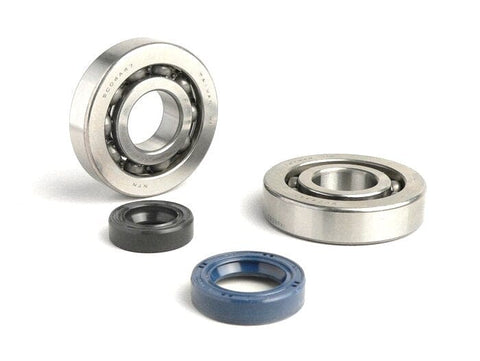 Bearing and oil seal set for crankshaft -BGM ORIGINAL- Peugeot 50cc (vertical - mecanical oil pump) - SPEEDFIGHT1 50 (AC/LC) (-2004), SPEEDFIGHT2 50 (AC/LC) (-2004), METALX50, XFIGHT50, TKR50, TREKKER50, VIVACITY50, BUXY50, ELYSEO50, ELYSTAR50, LOOXOR50, BGM ORIGINAL MOTOVEIKALS 21