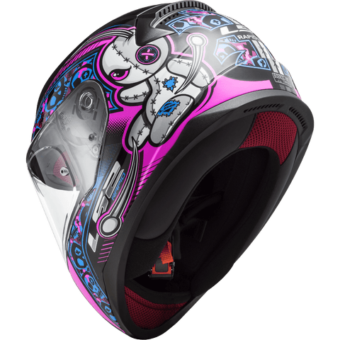 Bērnu ķivere LS2 RAPID mini VOODOO gloss black fluo pink M LS2 MOTOVEIKALS 21