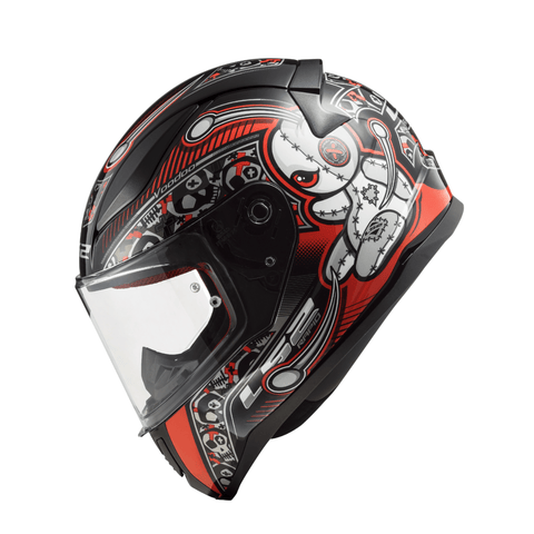 Bērnu ķivere LS2 RAPID mini VOODOO gloss black red M LS2 MOTOVEIKALS 21