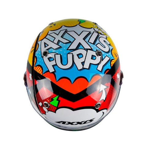 Bērnu Open-Face ķivere AXXIS PUPPY B103D comic A5 gloss red YS AXXIS MOTOVEIKALS 21