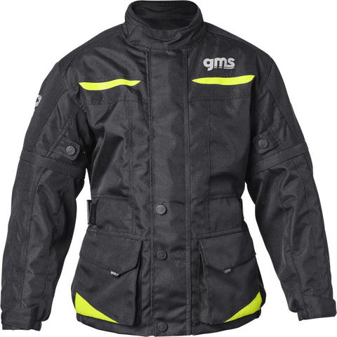 Bērnu un jauniešu moto jaka Gear WP Junior Black Fluo Yellow GMS MOTOVEIKALS 21