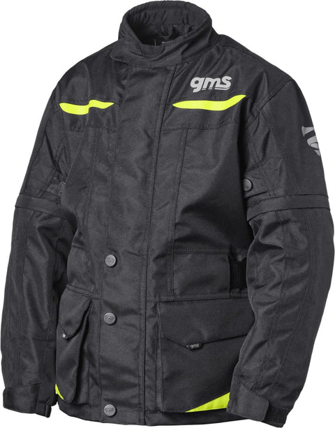 Bērnu un jauniešu moto jaka Gear WP Junior Black Fluo Yellow GMS MOTOVEIKALS 21