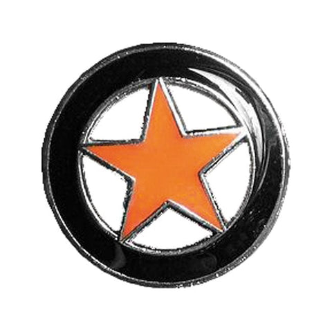 Biker pins Lone star pin black orange MCS MOTOVEIKALS 21