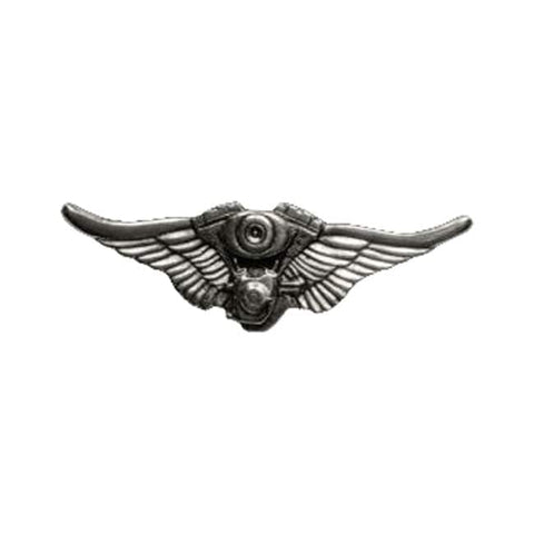 Biker pins V-Twin engine wings pin MCS MOTOVEIKALS 21