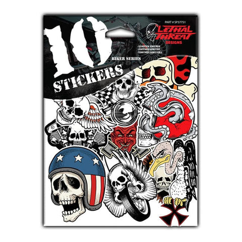 Biker series 10-pack decals LETHAL THREAT MOTOVEIKALS 21