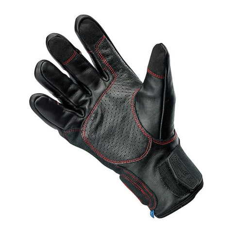 Biltwell Belden gloves black/redline CE appr. BILTWELL MOTOVEIKALS 21