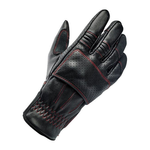 Biltwell Borrego gloves black/redline CE appr. BILTWELL MOTOVEIKALS 21