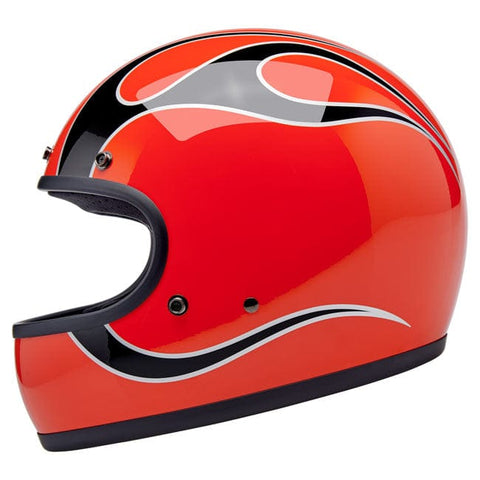 Biltwell Gringo helmet Comp Orange Flames BILTWELL MOTOVEIKALS 21