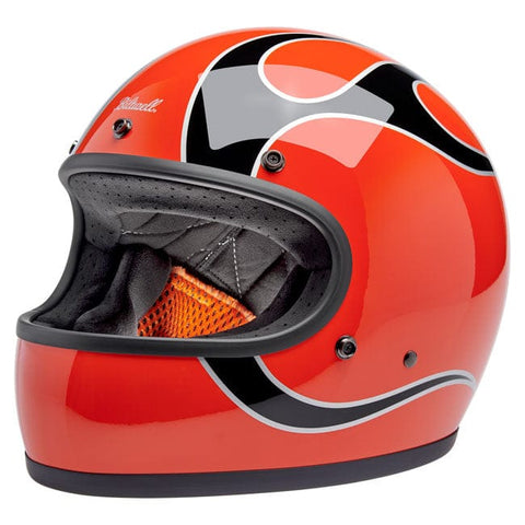 Biltwell Gringo helmet Comp Orange Flames BILTWELL MOTOVEIKALS 21