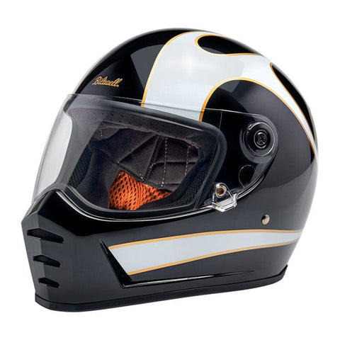 Biltwell Lane Splitter helmet white flames BILTWELL MOTOVEIKALS 21