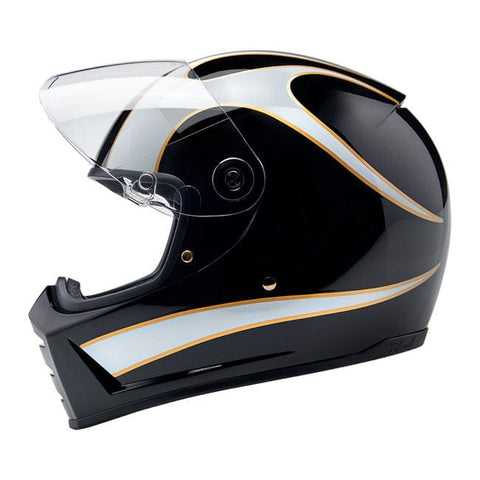 Biltwell Lane Splitter helmet white flames BILTWELL MOTOVEIKALS 21