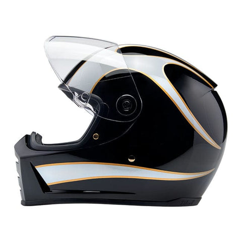 Biltwell Lane Splitter helmet white flames BILTWELL MOTOVEIKALS 21