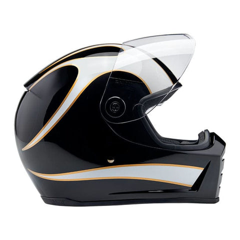 Biltwell Lane Splitter helmet white flames BILTWELL MOTOVEIKALS 21