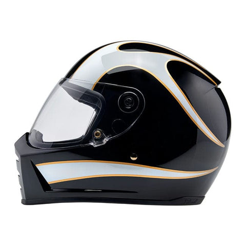 Biltwell Lane Splitter helmet white flames BILTWELL MOTOVEIKALS 21