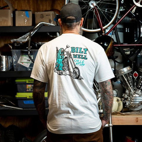 Biltwell Reaper t-shirt white BILTWELL MOTOVEIKALS 21