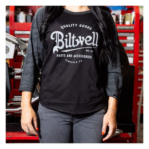 Biltwell Script baseball female shirt BILTWELL MOTOVEIKALS 21