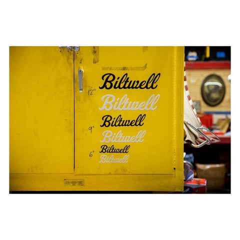 Biltwell Script sticker black 6" BILTWELL MOTOVEIKALS 21