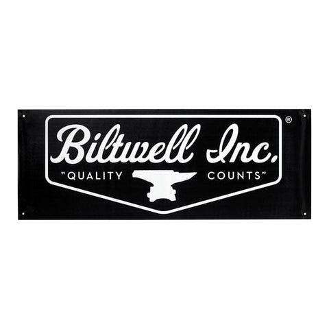 Biltwell Shield logo shop banner black/white BILTWELL MOTOVEIKALS 21