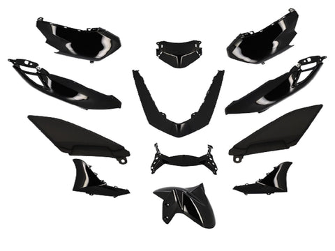 bodywork kit 12-piece black glossy for Yamaha N-Max 125, 155i 2021- TUNR MOTOVEIKALS 21