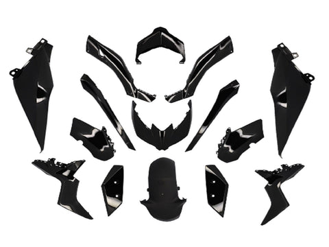 bodywork kit 15-piece black glossy for Yamaha X-Max 125, 300 2018- TUNR MOTOVEIKALS 21