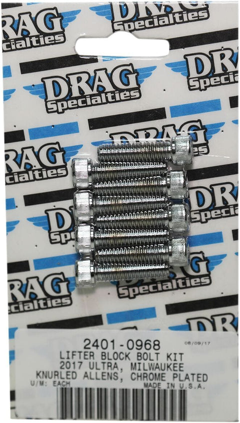 Bolt Kit M8Lftblk K Al Ch DRAG SPECIALTIES DRAG SPECIALTIES MOTOVEIKALS 21