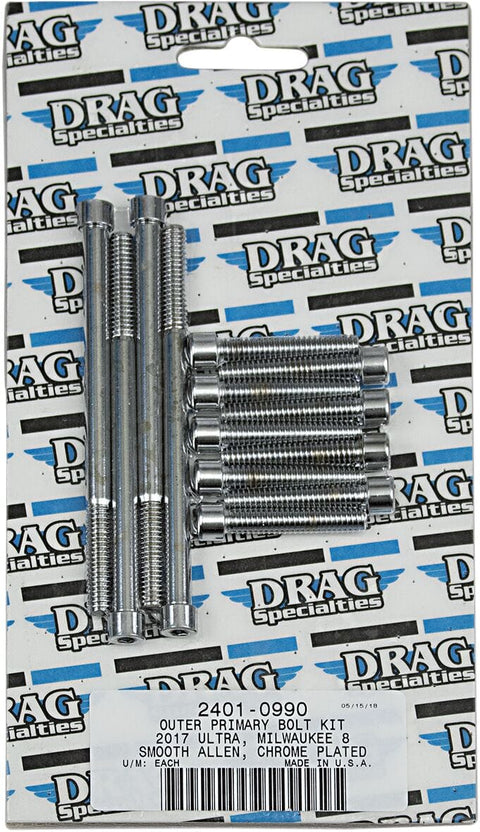 Bolt Kit M8Outprm S Al Ch DRAG SPECIALTIES DRAG SPECIALTIES MOTOVEIKALS 21