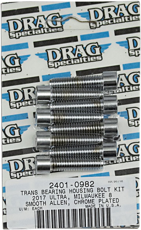 Bolt Kit M8Tranbr S Al Ch DRAG SPECIALTIES DRAG SPECIALTIES MOTOVEIKALS 21