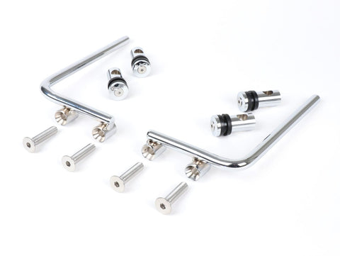 Bracket for flyscreen -MOTO NOSTRA, w=340mm, h=105mm- Vespa PX80, PX125, PX150, PX200, T5 Classic, LML 125/150 Star/Stella - chrome MOTO NOSTRA MOTOVEIKALS 21