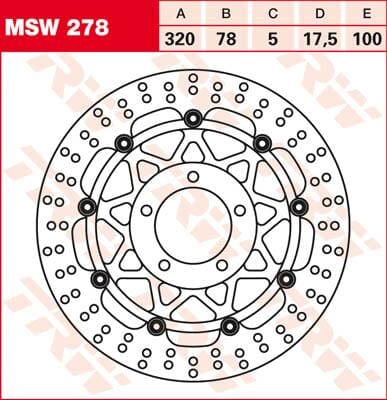 Brake Disc Fl Msw278 TRW TRW MOTOVEIKALS 21
