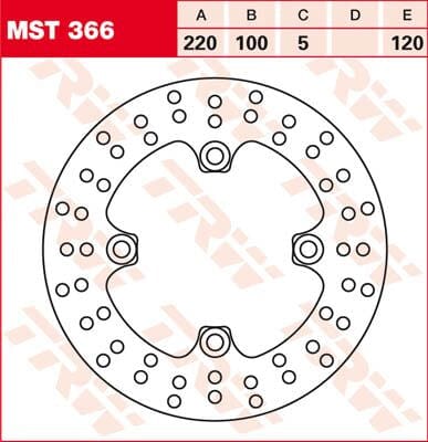 Brake Disc Trw Mst366 TRW TRW MOTOVEIKALS 21