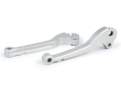 brake lever + clutch lever set BGM PRO CNC silver matte ABE for Vespa Largeframe 1957-1998, Smallframe 1963-1989 BGM PRO MOTOVEIKALS 21