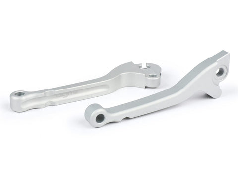 brake lever clutch lever set BGM PRO CNC silver matte ABE for Vespa PX (year 1998-2003), LML Star, Stella, disc brake GRIMECA BGM PRO MOTOVEIKALS 21