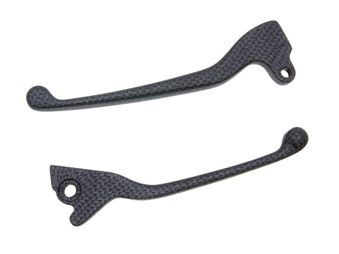 brake lever set carbon look for Vespa S 125, 150 2008- VPARTS MOTOVEIKALS 21