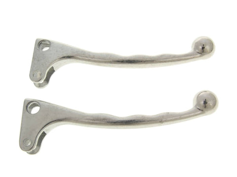 brake lever set left and right aluminum silver for Puch Maxi DIVERSE / IMPORT MOTOVEIKALS 21
