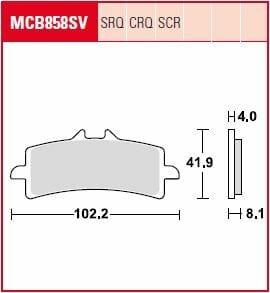 Brake Pad Carbon Race TRW TRW MOTOVEIKALS 21