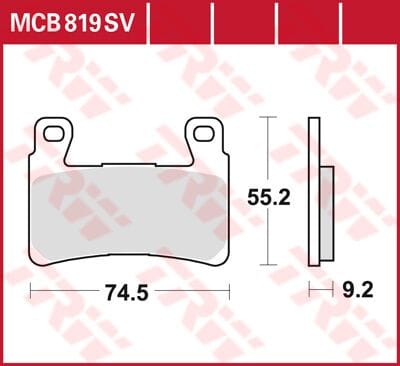 Brake Pad Mcb819Sv TRW TRW MOTOVEIKALS 21
