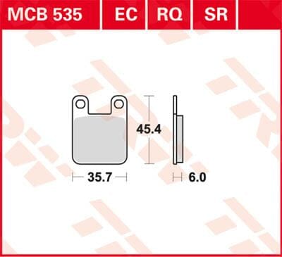 Brake Pad Organic Offroad TRW TRW MOTOVEIKALS 21