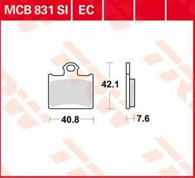 Brake Pad Organic Offroad TRW TRW MOTOVEIKALS 21