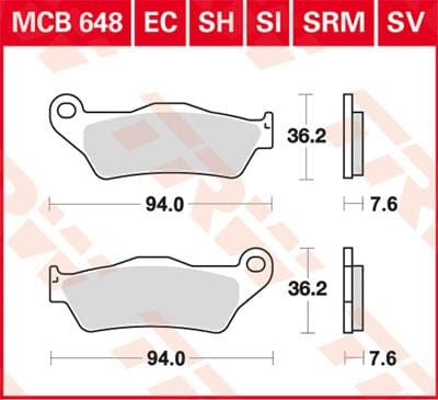 Brake Pad Organic Scooter -125 TRW TRW MOTOVEIKALS 21