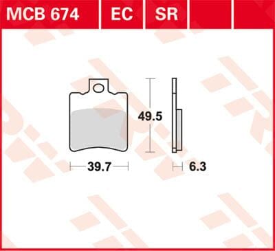 Brake Pad Organic Scooter -125 TRW TRW MOTOVEIKALS 21