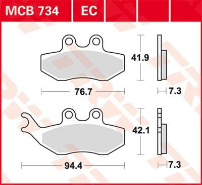Brake Pad Organic Scooter -125 TRW TRW MOTOVEIKALS 21