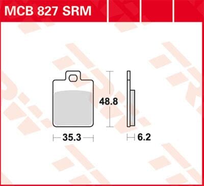 Brake Pad Organic Scooter TRW TRW MOTOVEIKALS 21