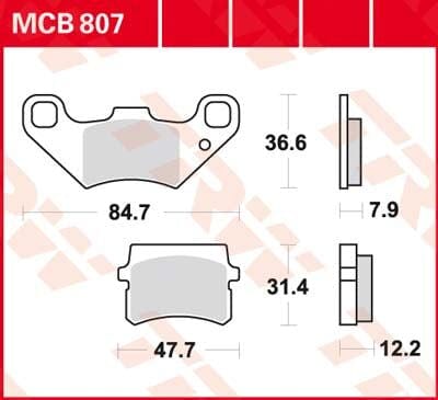 Brake Pad Organic Street TRW TRW MOTOVEIKALS 21
