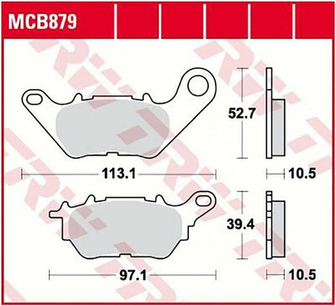 Brake Pad Organic TRW TRW MOTOVEIKALS 21