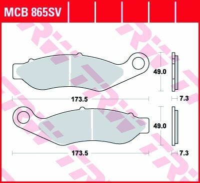 Brake Pad Sinter Front Street TRW TRW MOTOVEIKALS 21