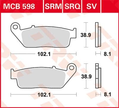 Brake Pad Sinter Scooter 125+ TRW TRW MOTOVEIKALS 21